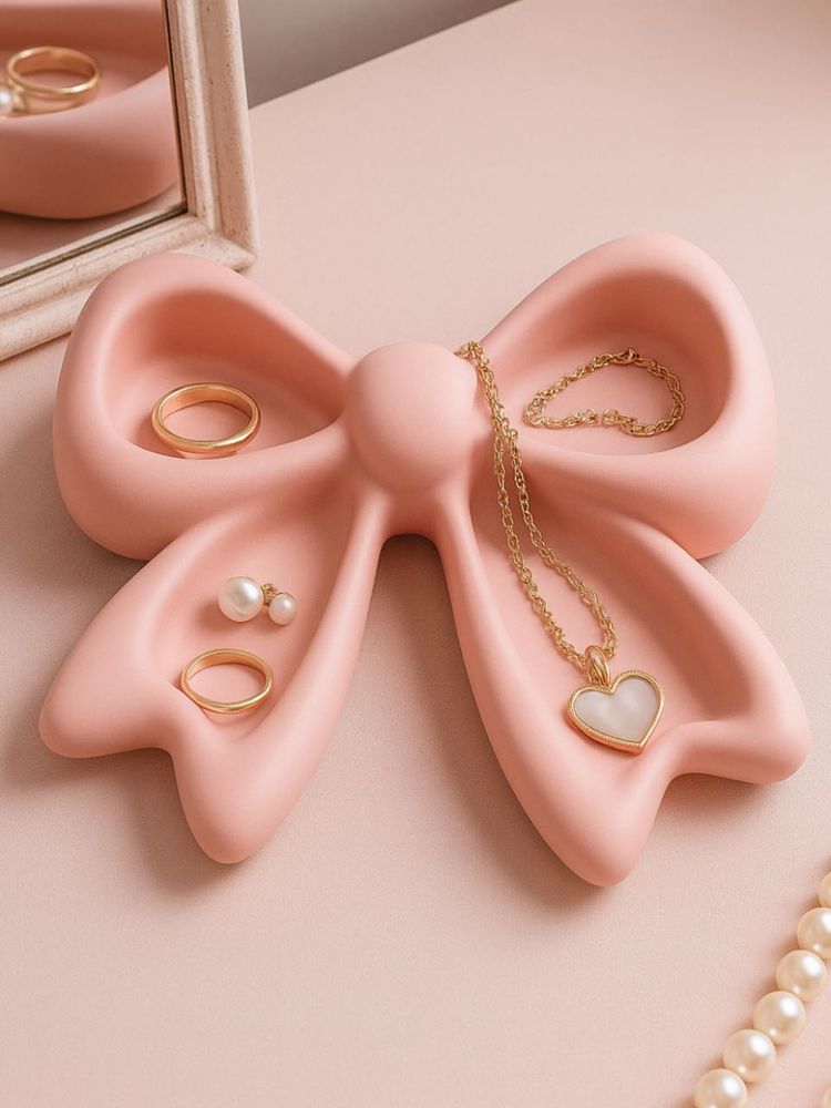 Coquette Bow Jewelry Tray – Cute Vanity Organizer