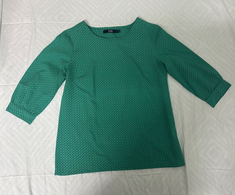 Green Allen Solly Formal Top