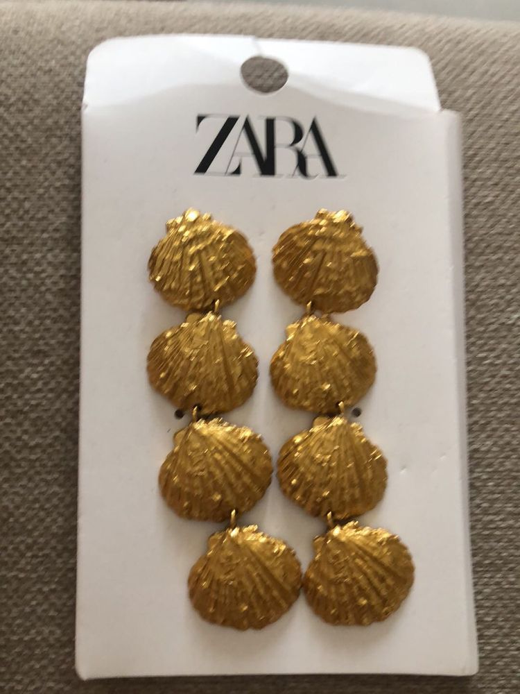 Brand New Zara Metallic Shell Earrings