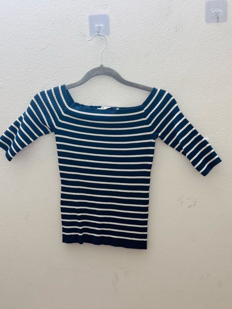 Striped Knit Top