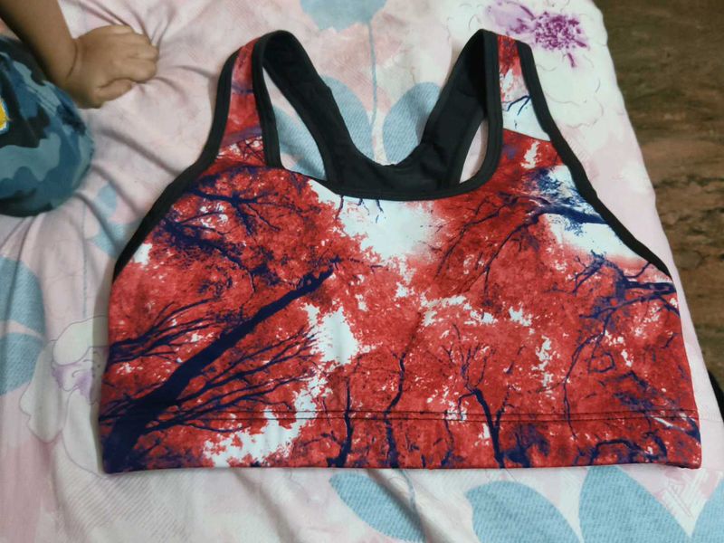 Red &amp; Black Sports Bra