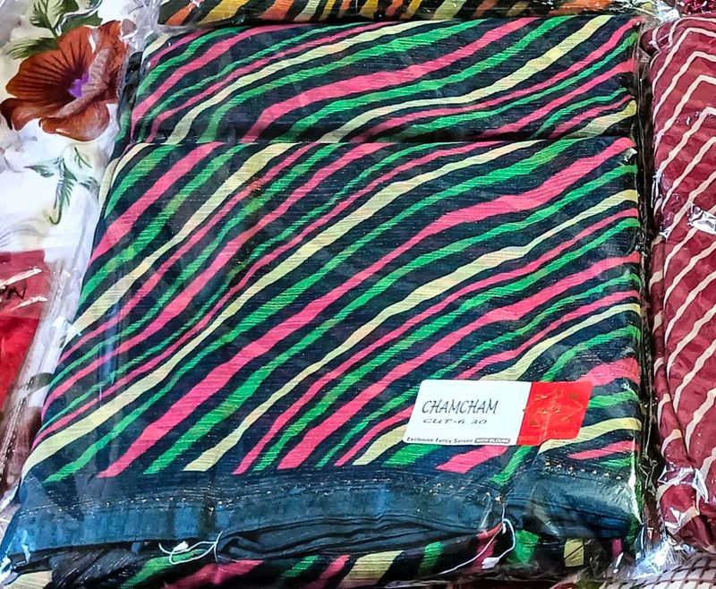 Chic Striped Saree