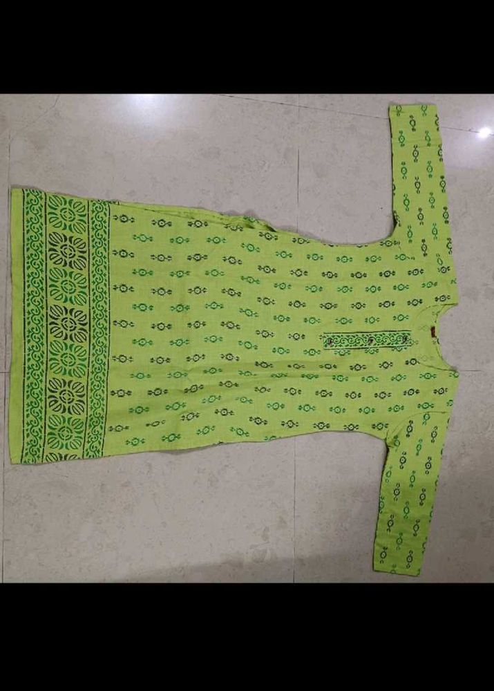 Kurti Top - Bright Green