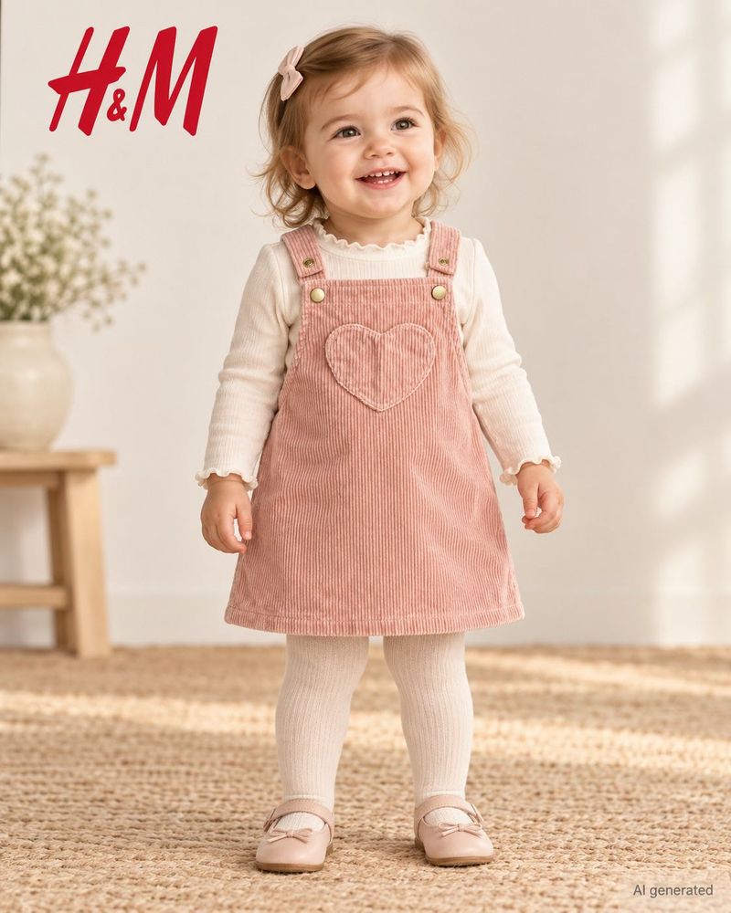 H&amp;M Cute Corduroy Jumper Dress