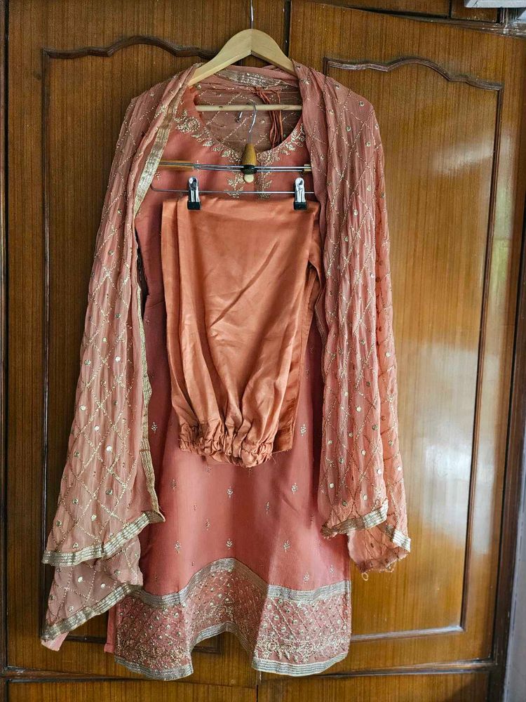 Embroidered Kurta Set with Dupatta