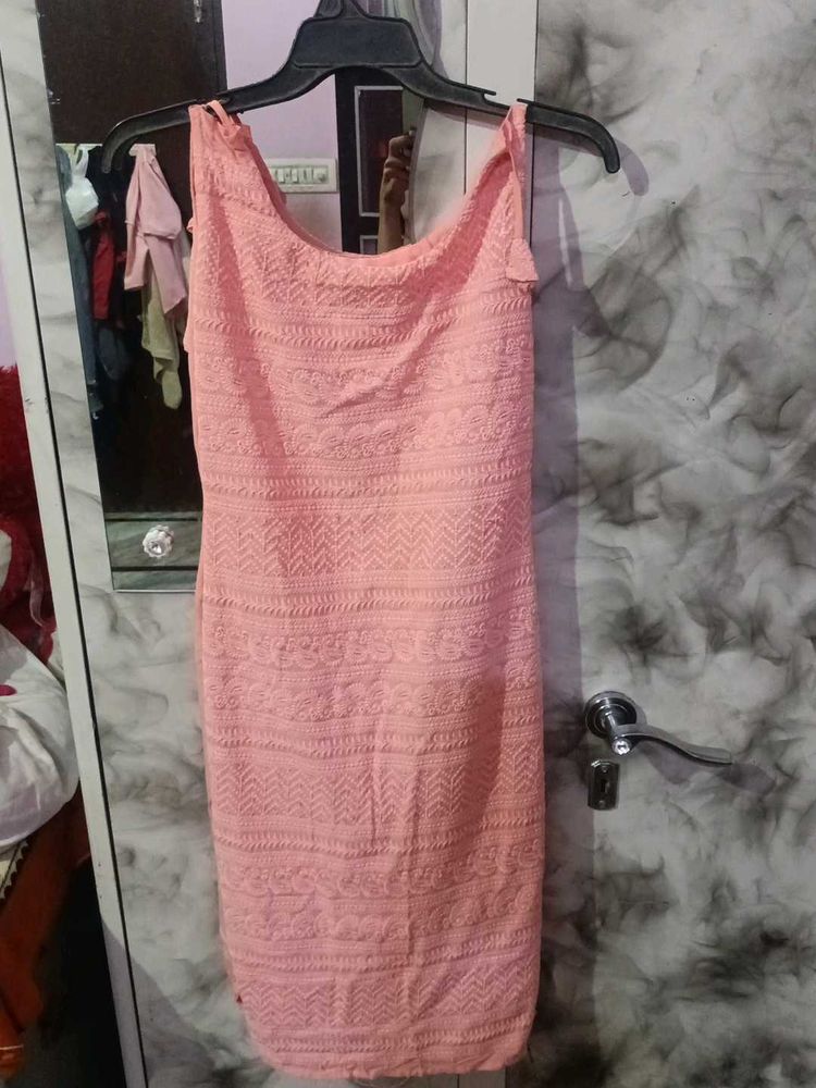 Cute Pink Textured kurti