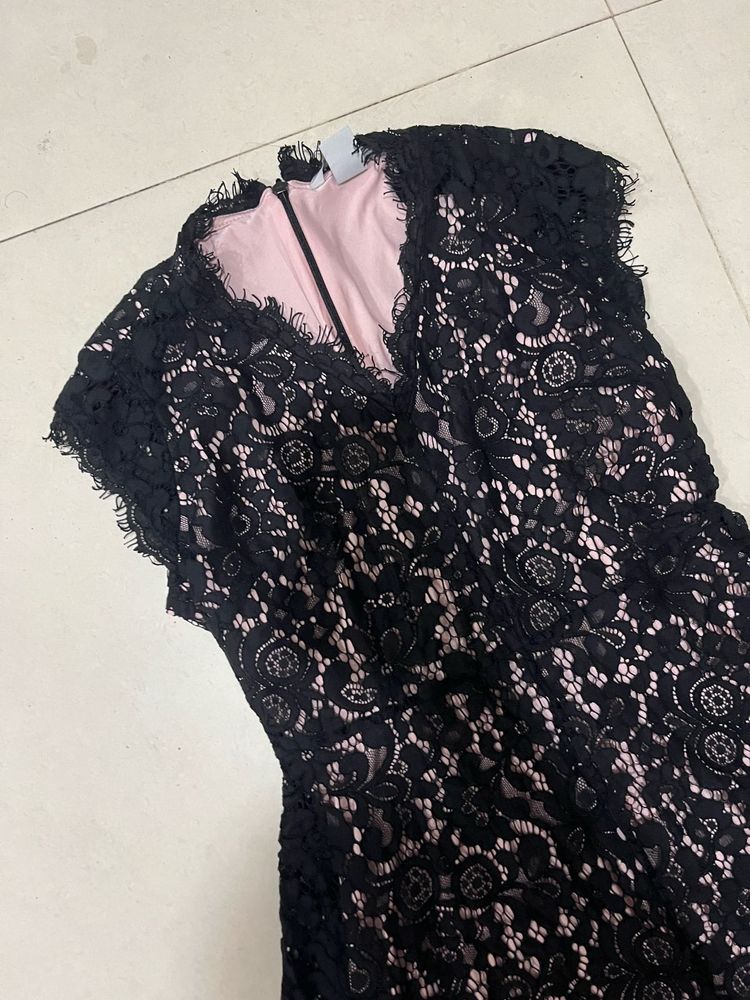 H&amp;M Black Lace Dress