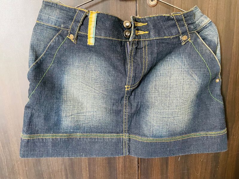 Denim Short Skirt
