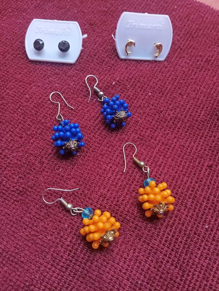 Set of four earrings