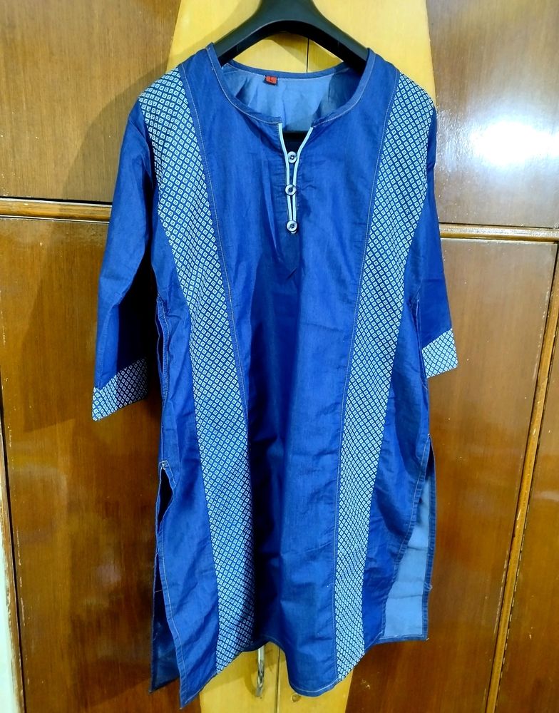 Blue Patterned Kurti
