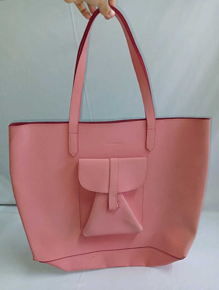 DressBerry Peach Coloured Tote Bag