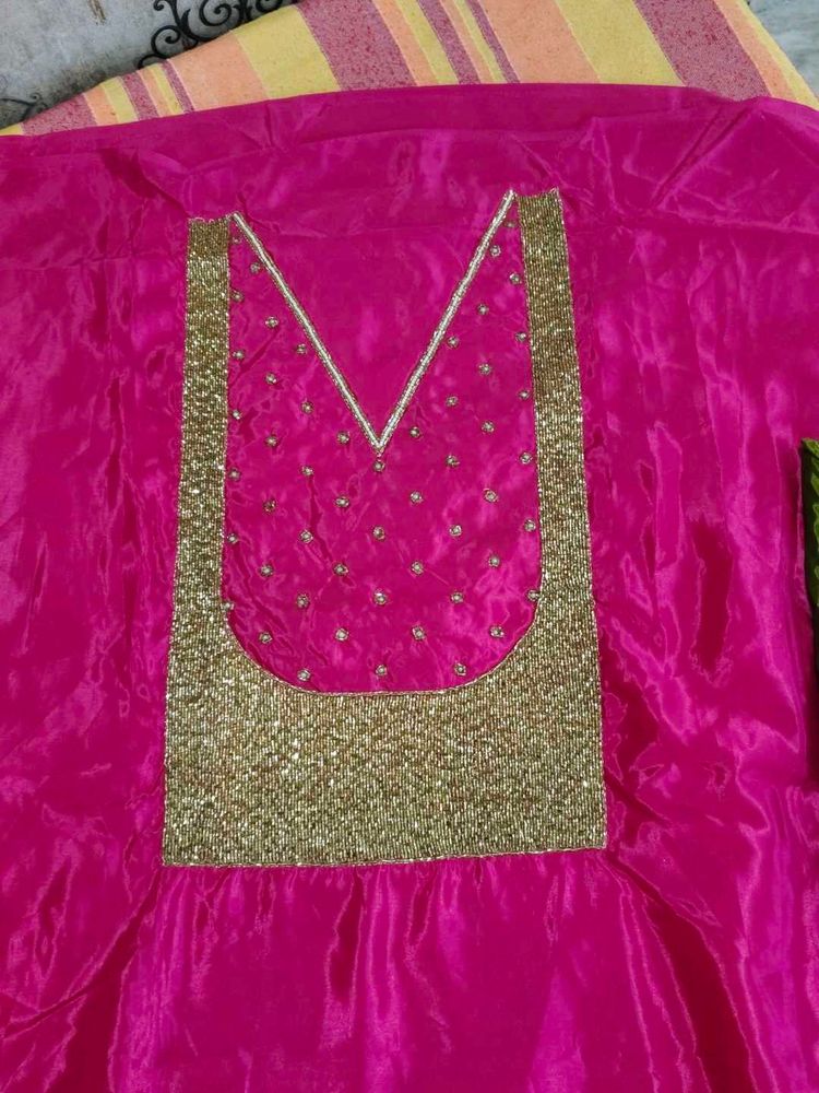 Vibrant Pink Kurta with Embellishments