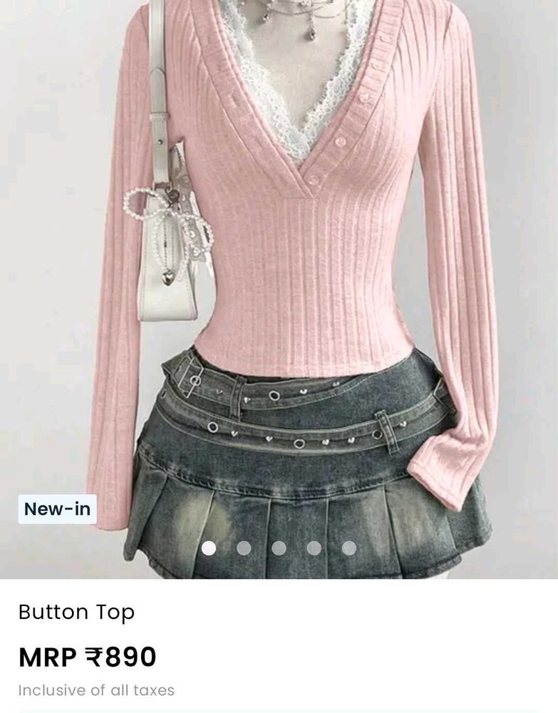 Pink lace top