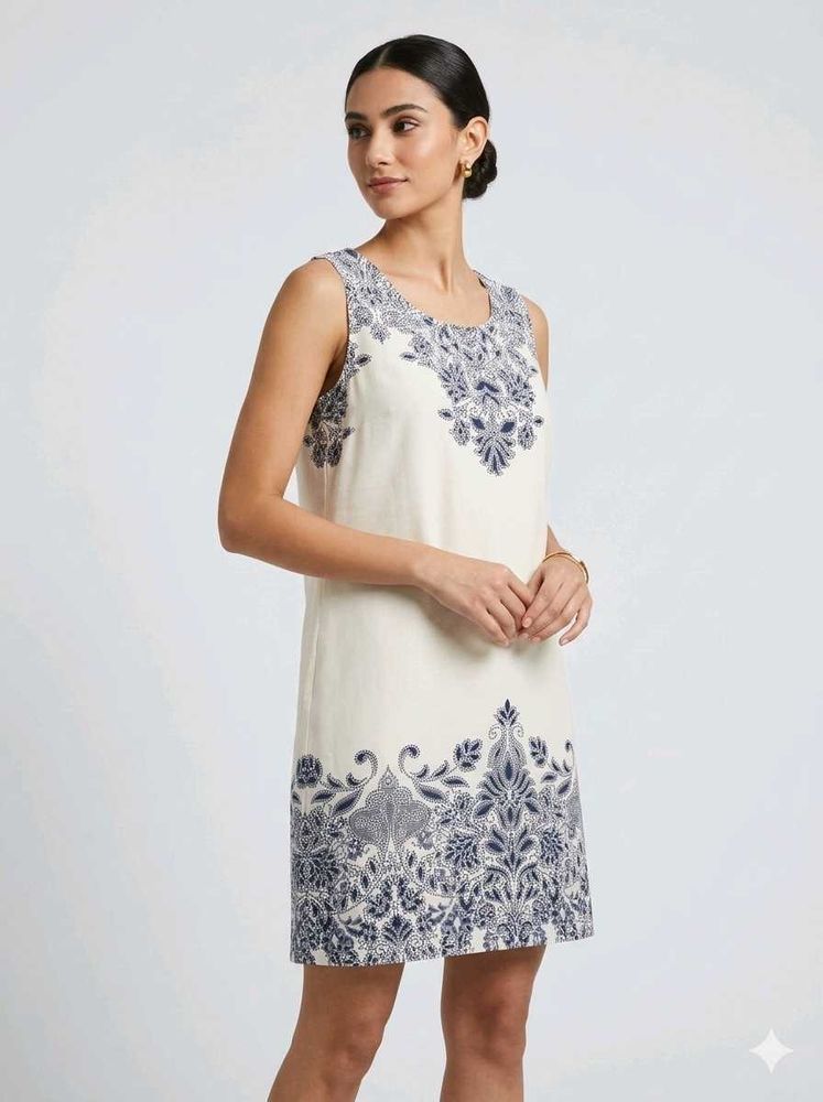 Code Elegant Sleeveless Print Dress