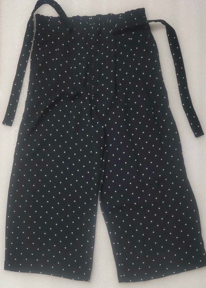 Zara Basic Relaxed Trousers With Tightening Belt