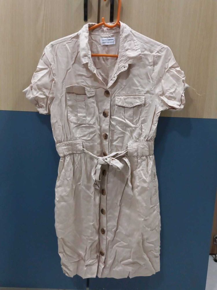 Utility Style Button-Down Dress