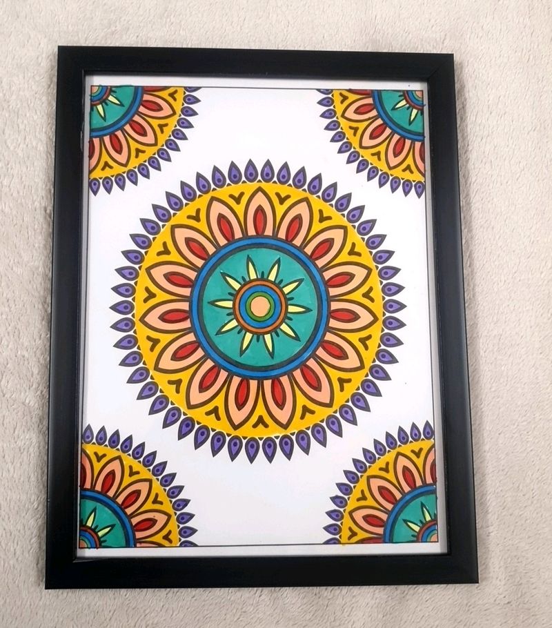 Handmade Mandala Painting Frame