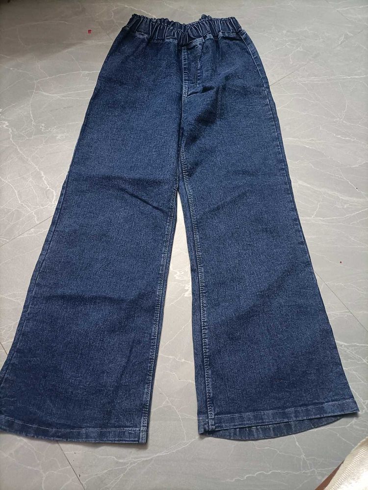 Wide Leg Denim Pants