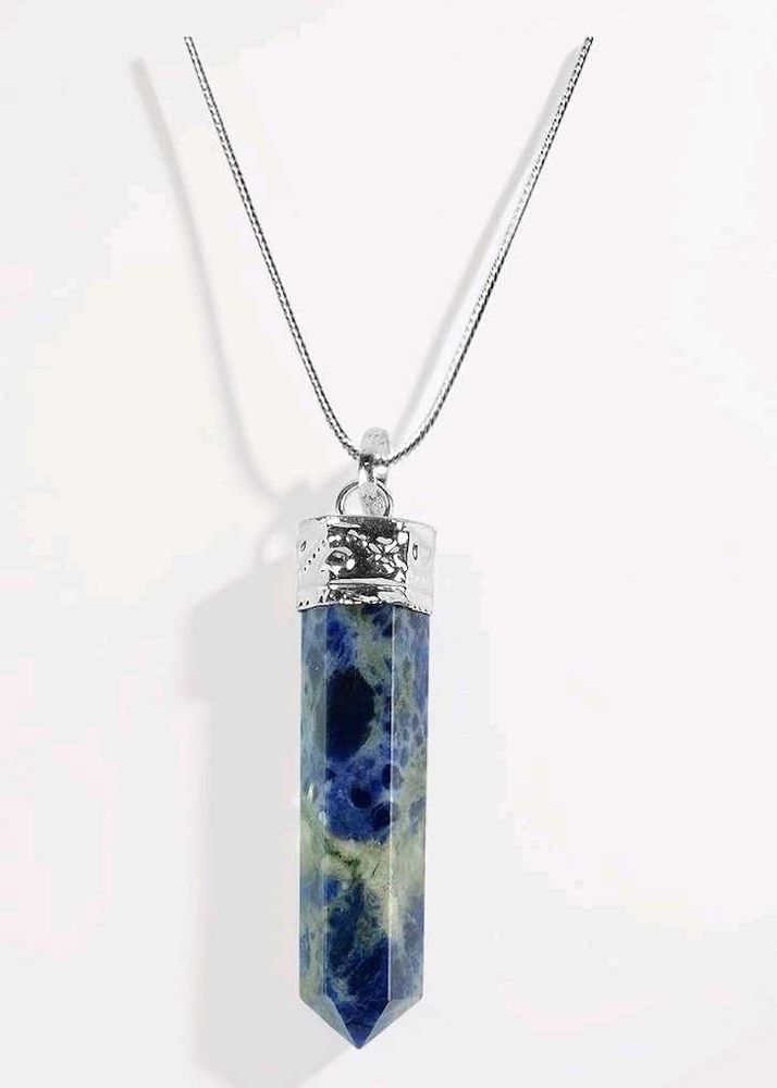 Blue sodalite moStone Pendant Necklace