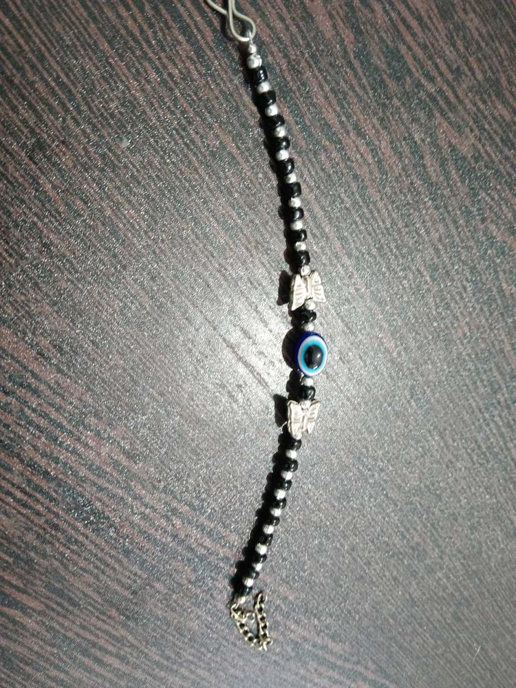 Evil Eye &amp; Butterfly Charm anklet