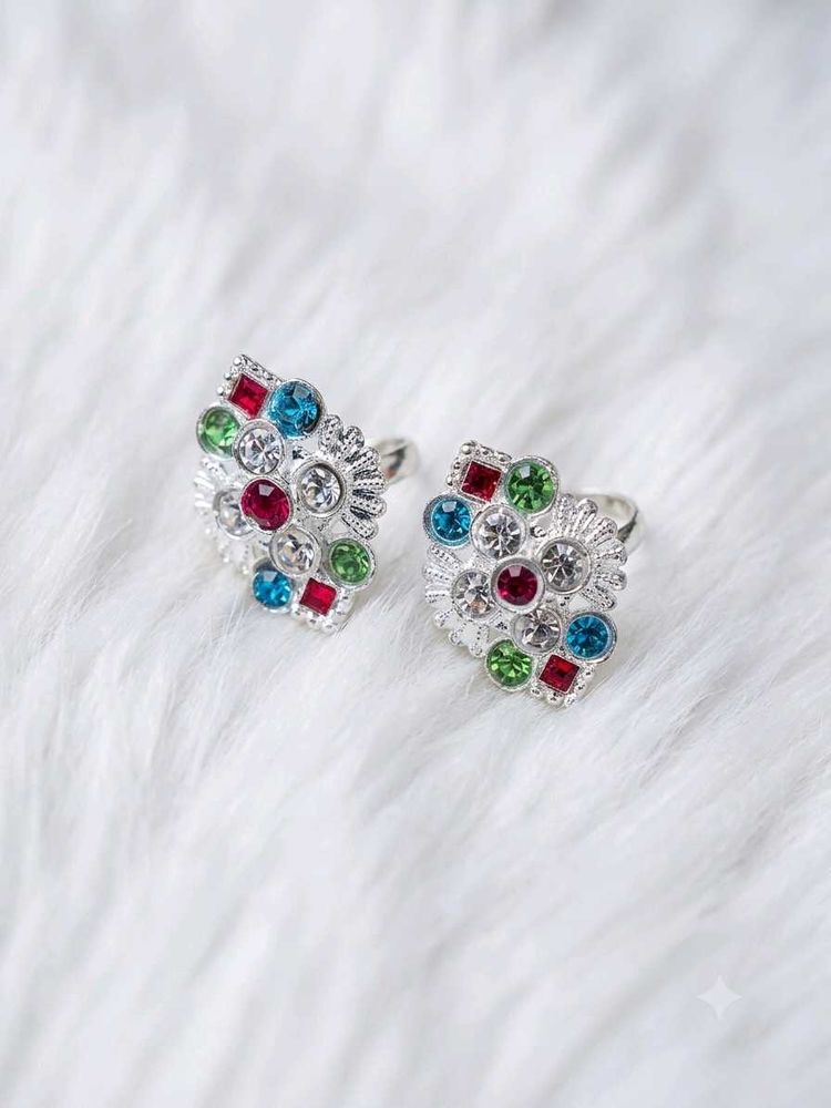Colorful Rhinestone Toe Rings adjustable
