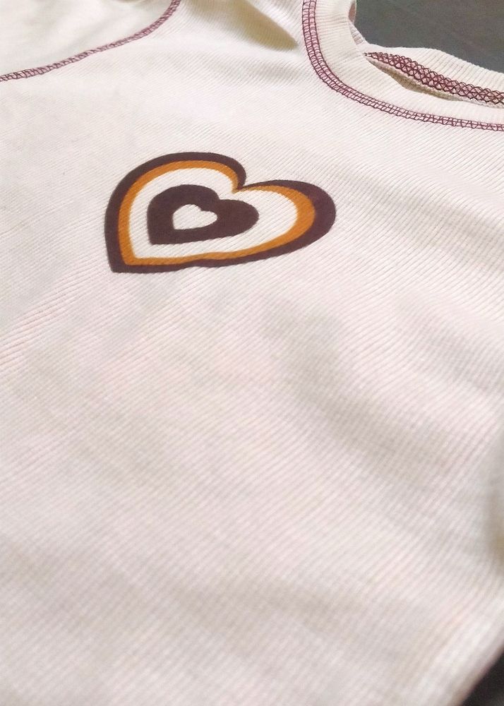 Heart Printed Top For Women