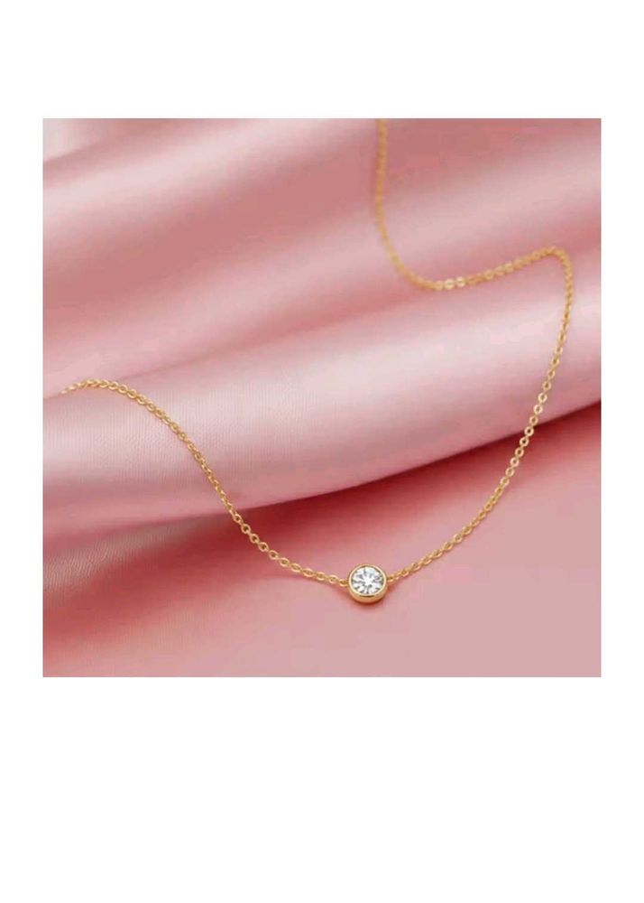 Palmonas Gold Plated Solitaire Necklace
