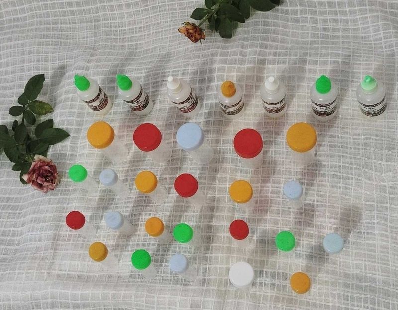 💅 Set-30 Craft Paint Bottles &amp; Caps