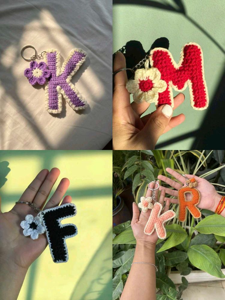 Costumize Crochet Letter Keychain
