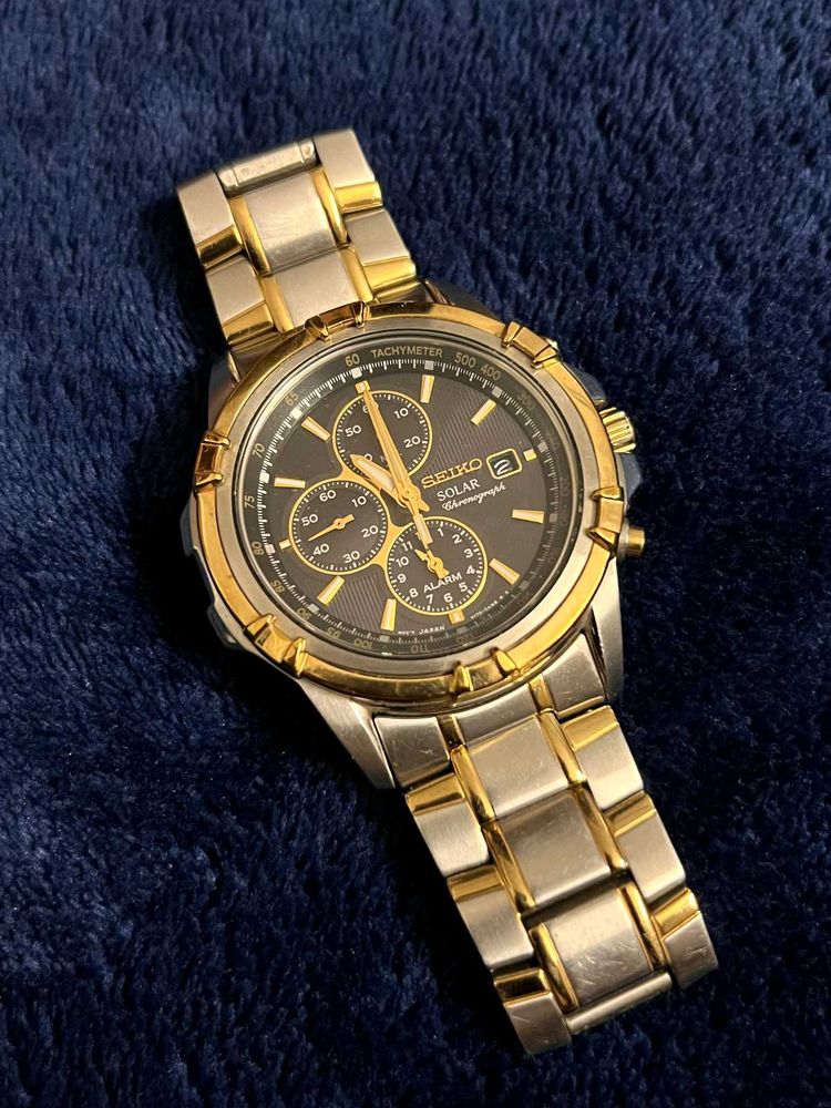 Seiko Solar Alarm Chronograph Watch