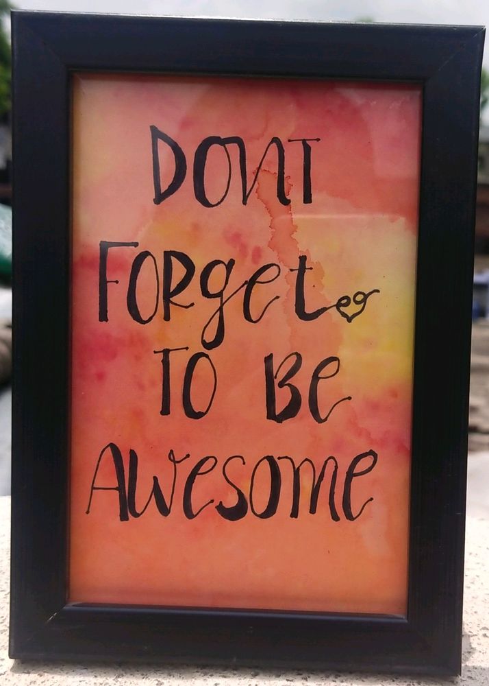 Wood Photo Frame With Motivational Quote Of Size: 4×6