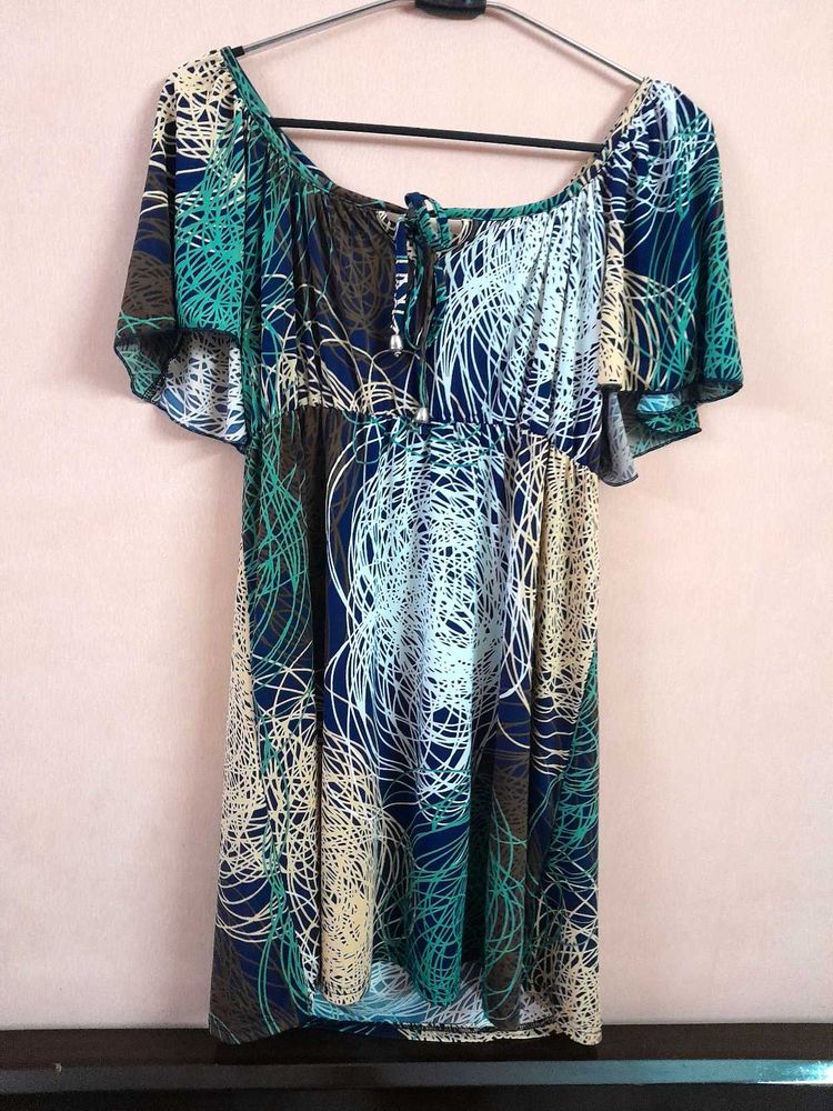 Vibrant Electro Print Dress