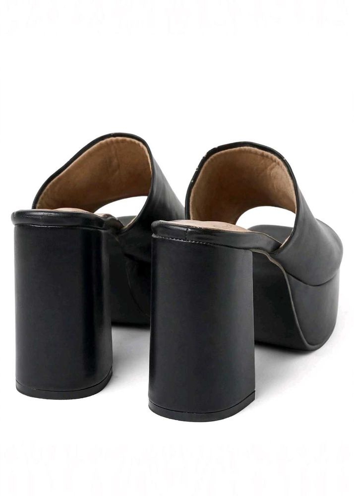 Chunky Platform Mule Heels