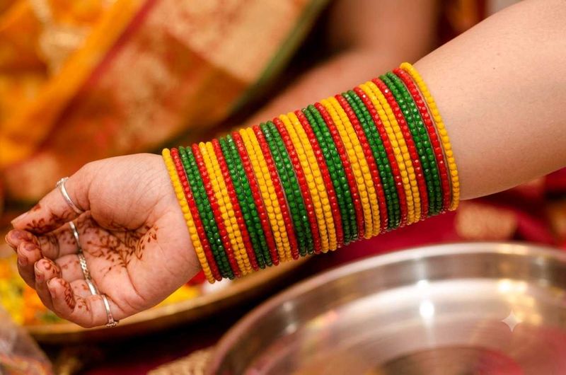 Colorful Beaded Bangle Set