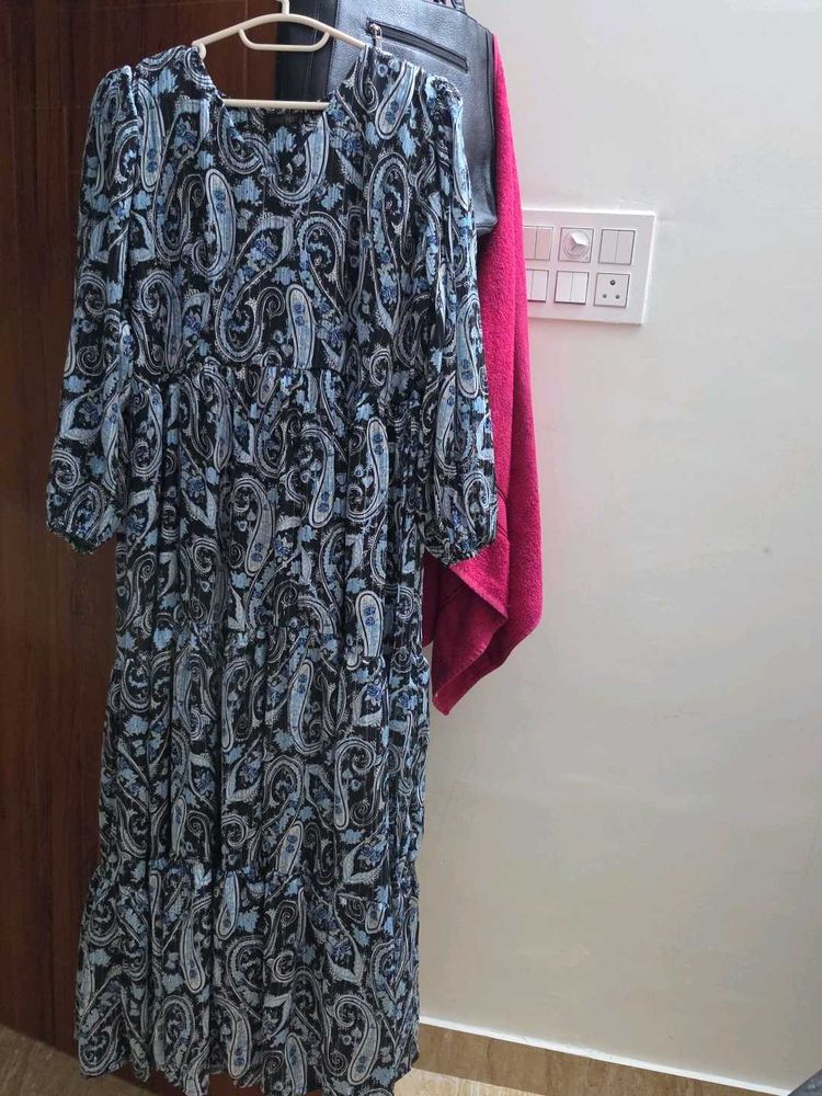 Bohemian Paisley Print Maxi Dress