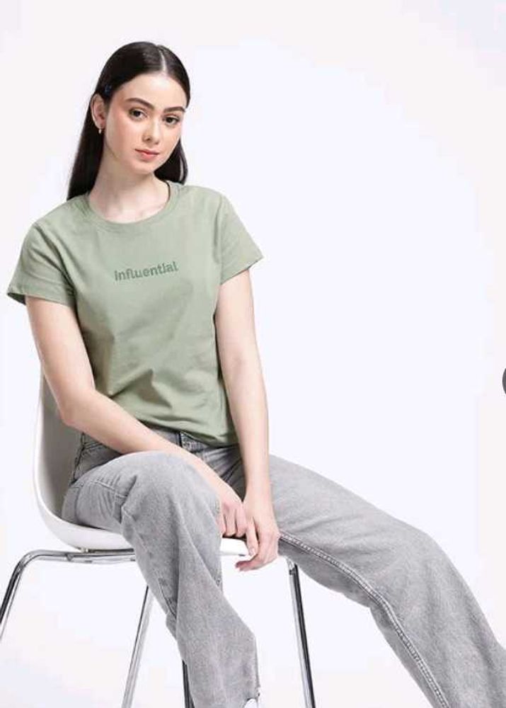 Olive Green "Influential" T-Shirt