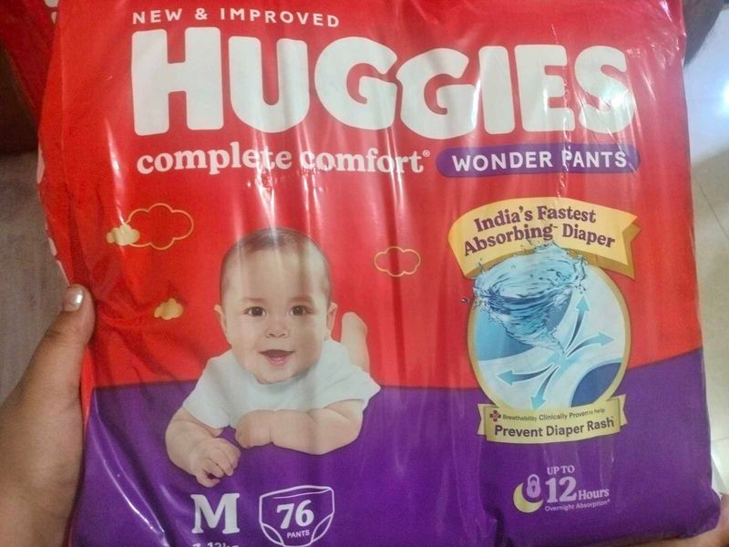 Huggies Wonder Pants Diapers M (76 pcs)