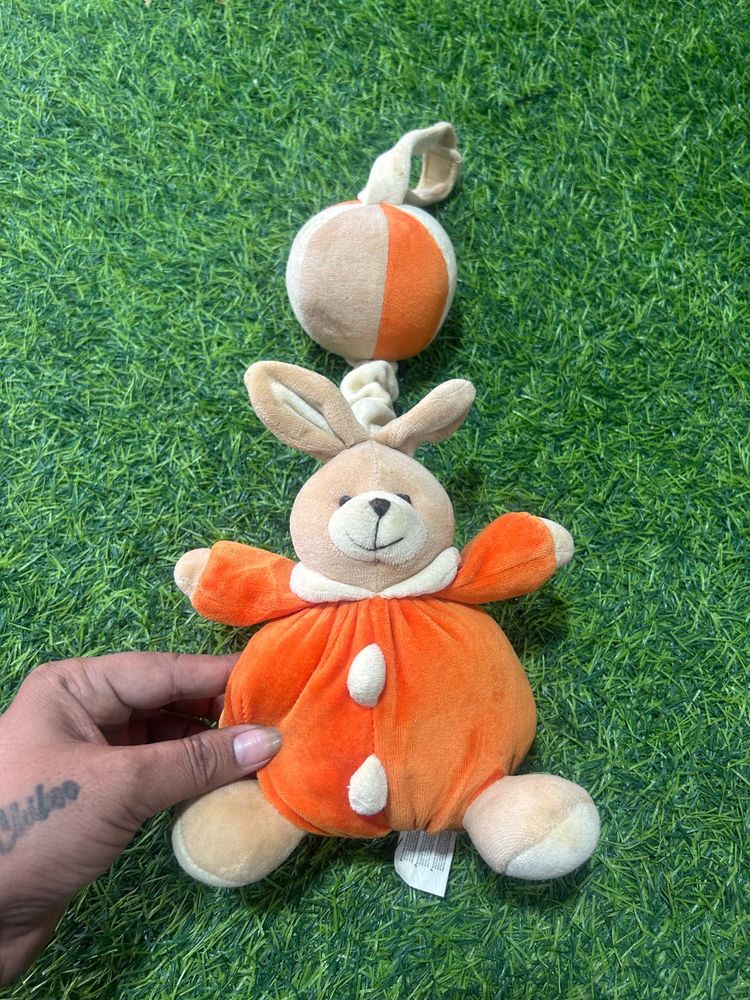 Orange Bunny Plush Musical Toy