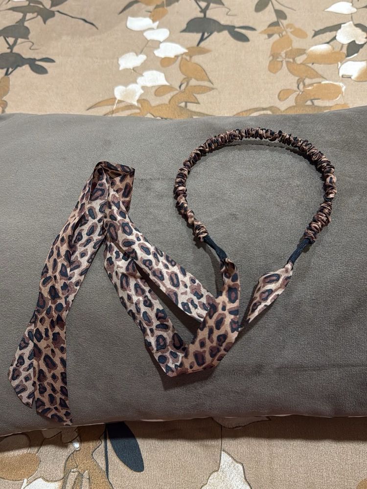 Leopard Print Hair Scarf Headband