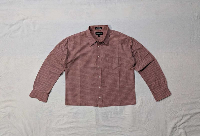 Boxy fit Men's Checkered Long Sleeve Shirt
