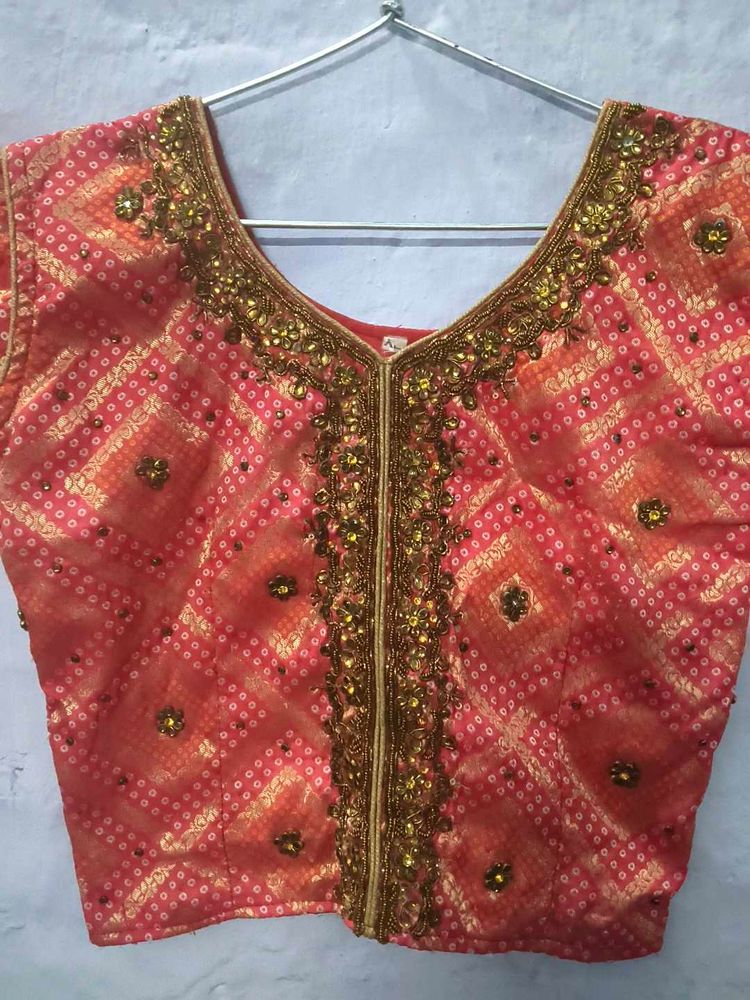 Embellished Pink Ethnic Blouse