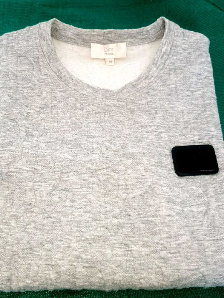 Dior Grey Textured Sweatshirt