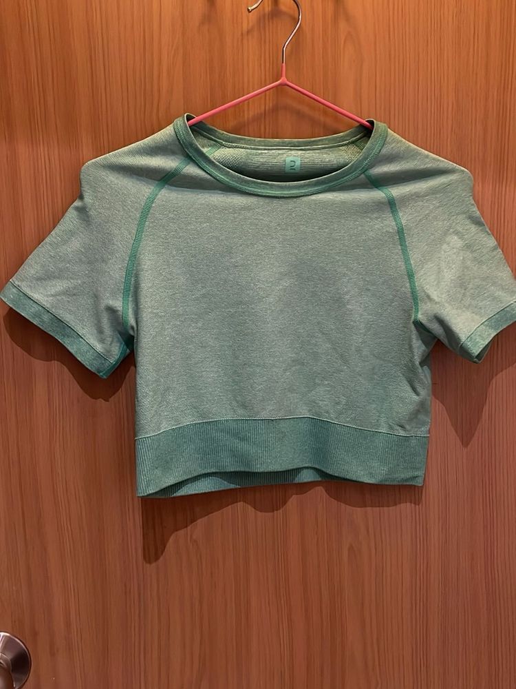 Decathlon Sporty Crop Top | Gym Wear 💚