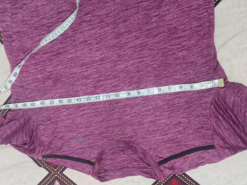 Purple Heathered Tunic Top