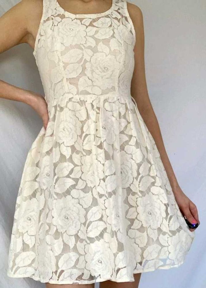 Floral Lace Mini Dress