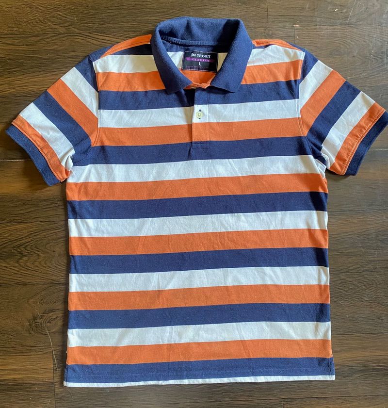Men's Striped Polo Shirt