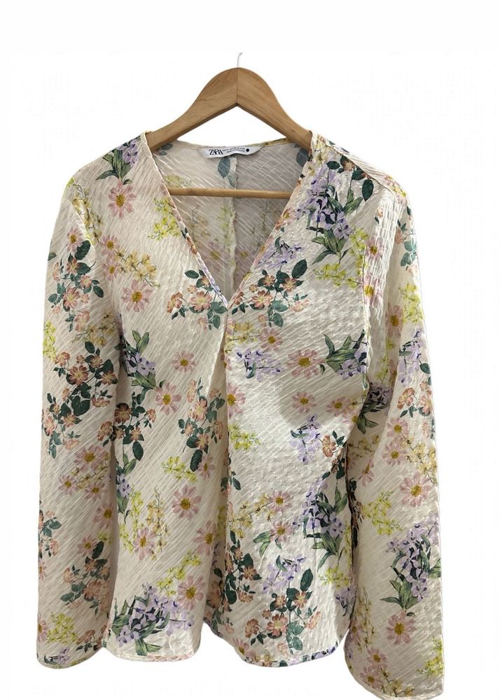 Zara Floral Print Blouse