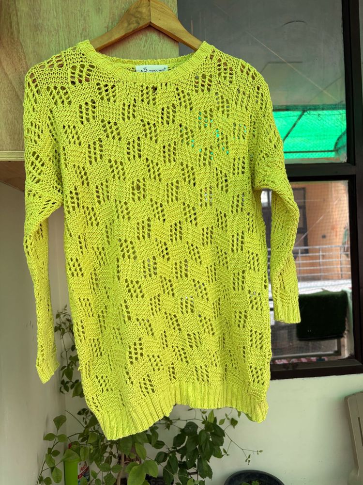 Lime Green Knit Sweater