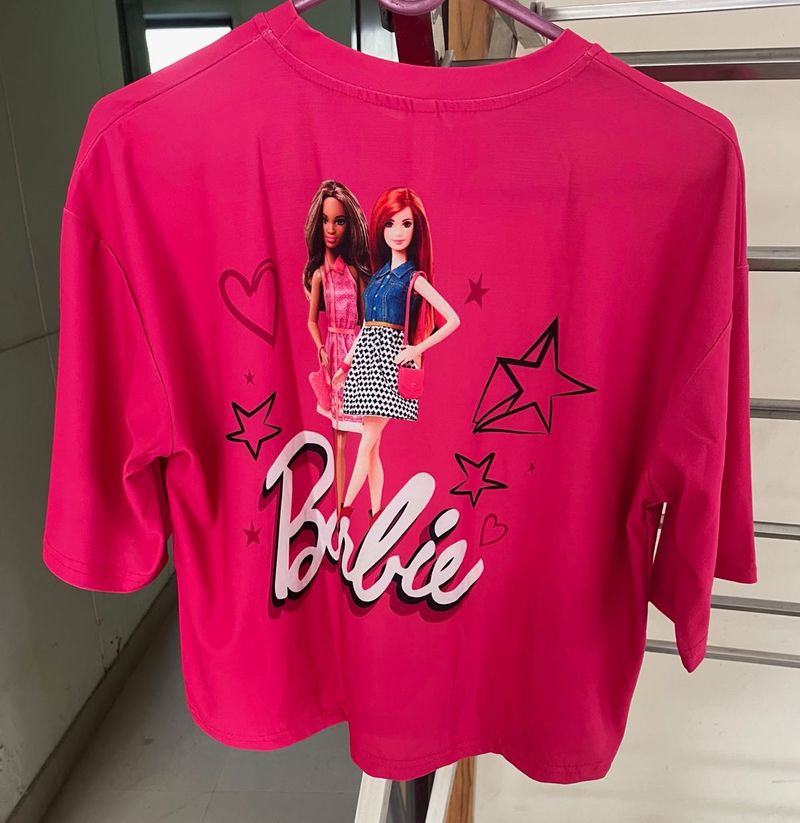 Summer Sale 🔥Barbie Crop Oversized T-Shirt