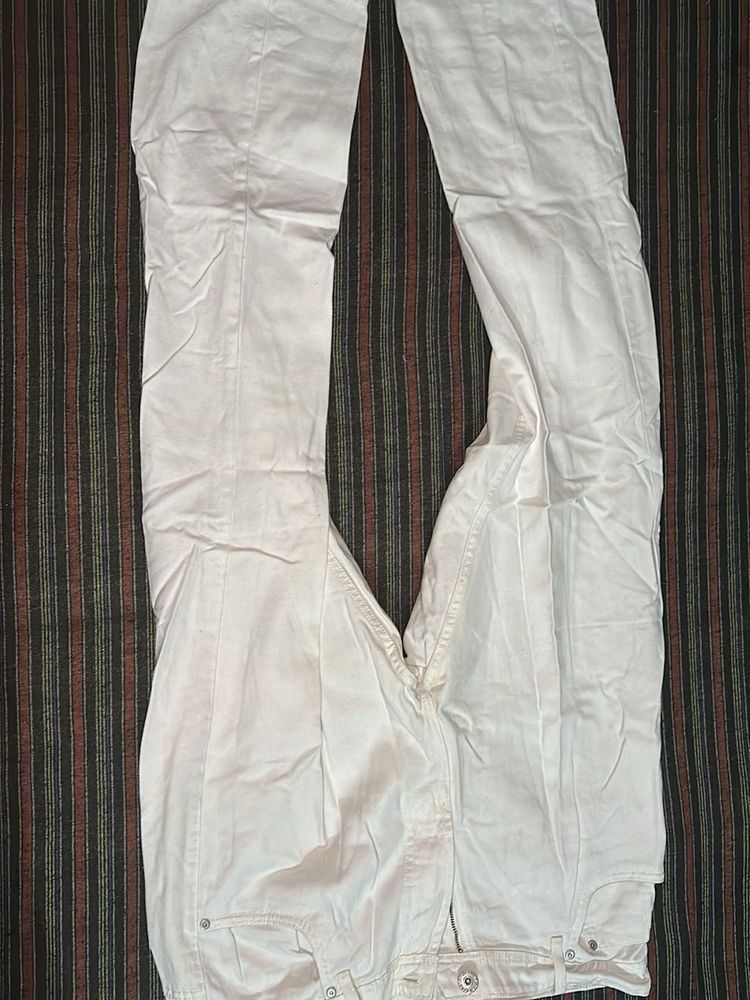 Cream Casual Pants